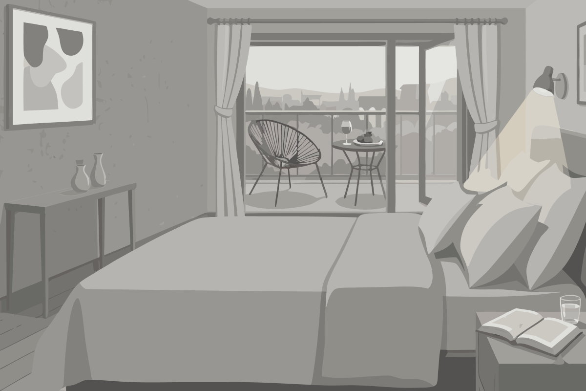 One-Bedroom Suite with King Bed, Balcony and Partial Ocean View